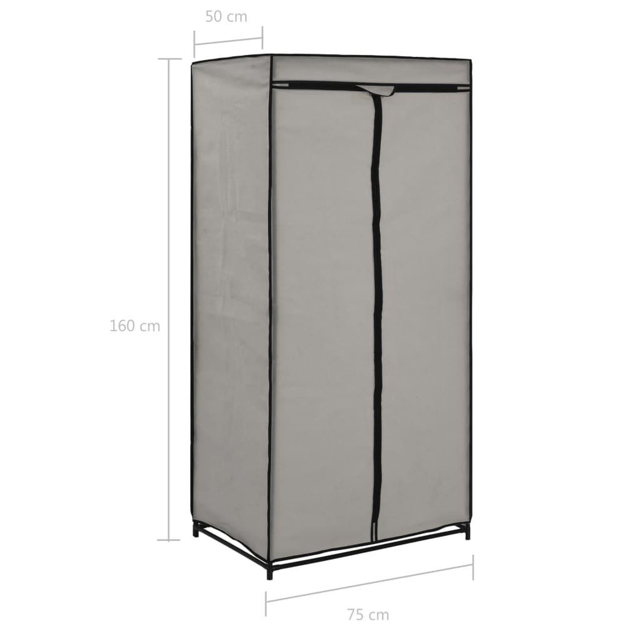 Voir la diapositive 6 : VIDAXL 2 pcs Garde-robes Gris 75x50x160 cm