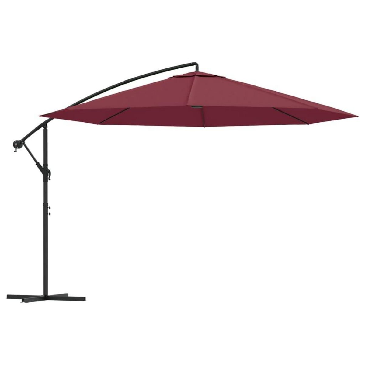 VIDAXL Parasol de jardin en porte-a-faux et poteau en aluminium