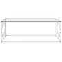 Voir la diapositive 2 : VIDAXL Table basse Argente 120x60x45 cm Acier inoxydable et verre