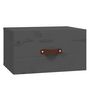 Voir la diapositive 2 : VIDAXL Table de chevet murale Gris 40x29,5x22 cm