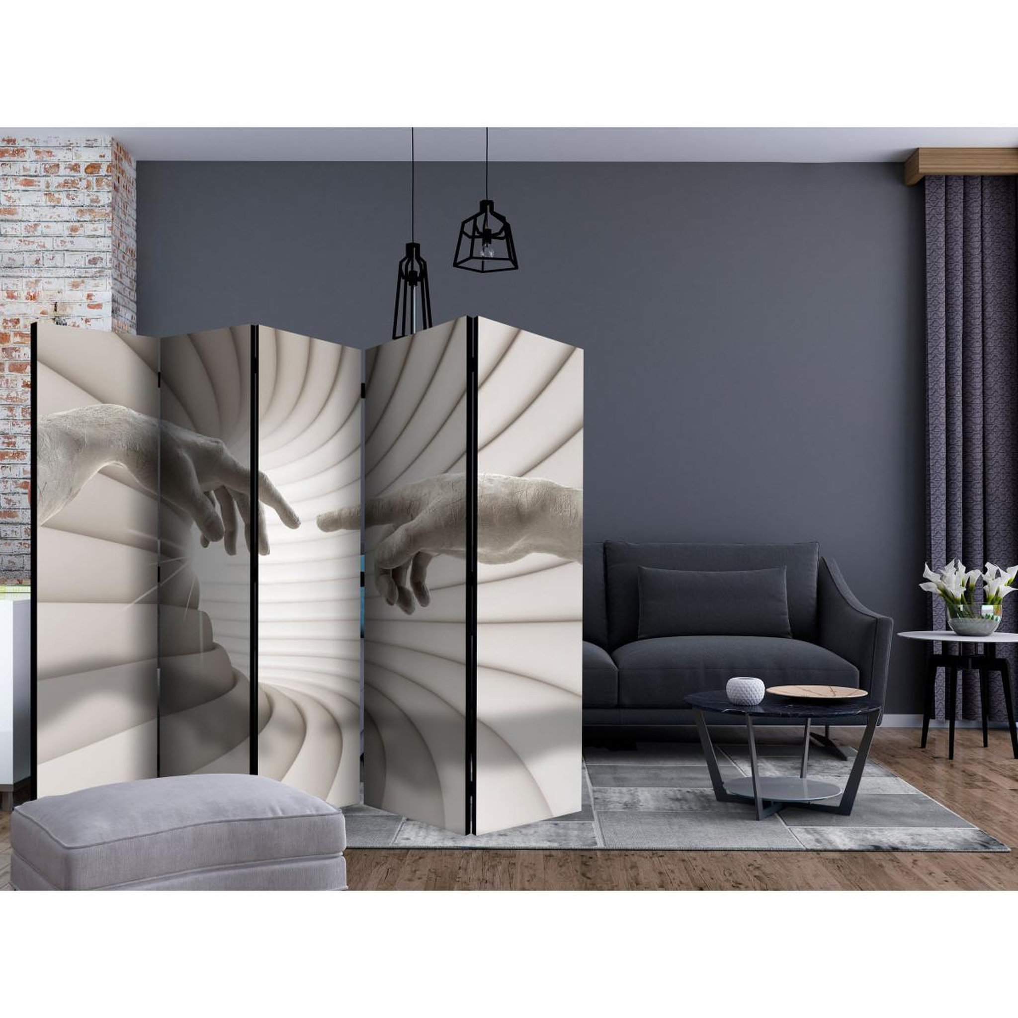 Voir la diapositive 2 : Paris Prix Paravent 5 volets  touch  172x225cm
