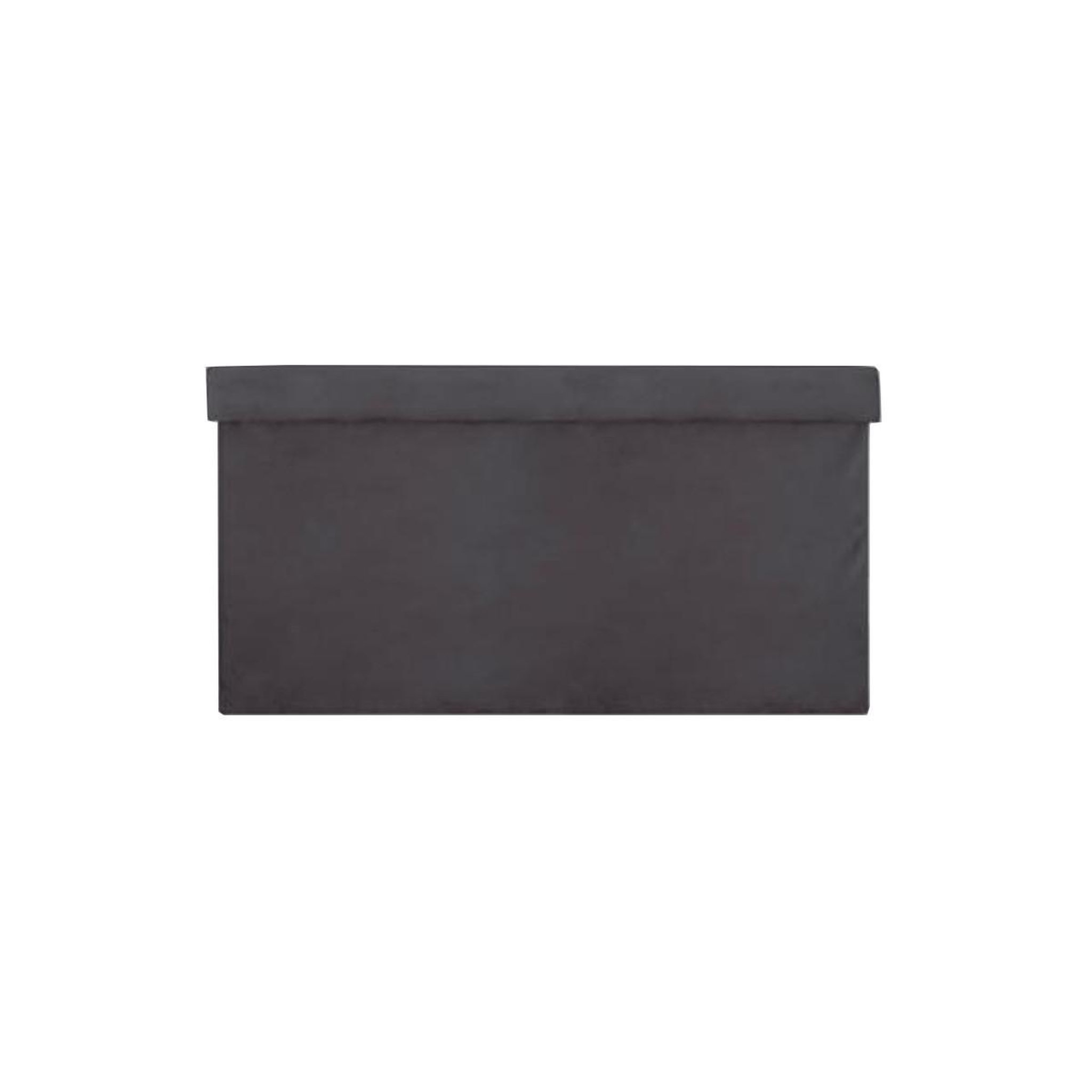 Voir la diapositive 3 : ATMOSPHERA Pouf pliable en velours  tess  76cm gris foncé