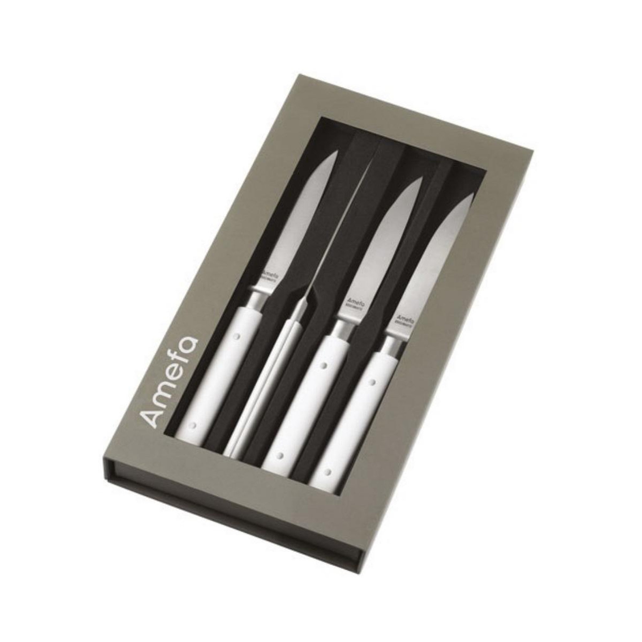 Voir la diapositive 2 : Amefa Coffret de 4 couteaux à steak - 4918WHMB02BR4