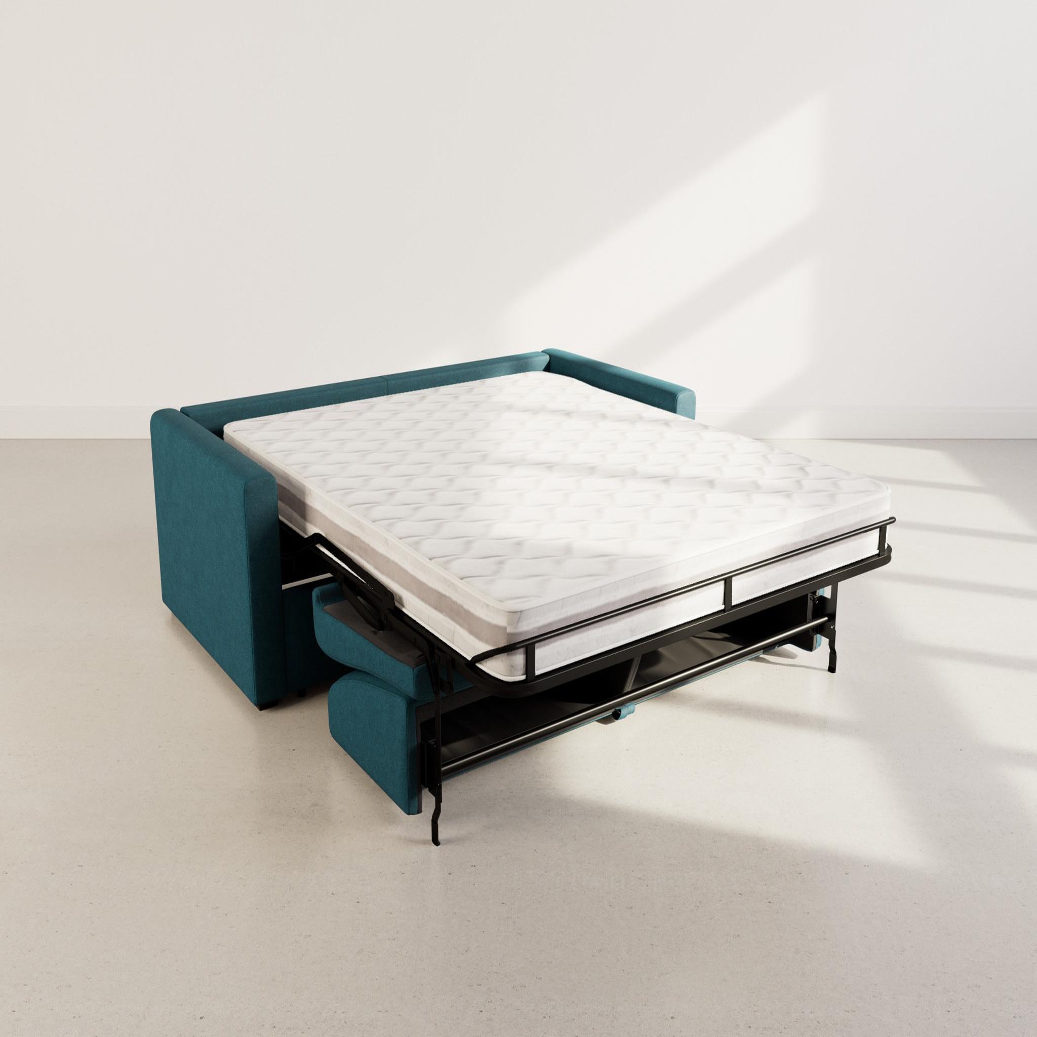 Voir la diapositive 3 : BEST MOBILIER Julia - canapé 3 places convertible express couchage quotidien 140 cm matelas 18 cm en tissu