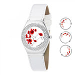 SC CRYSTAL Montre Alysson Coquelicot à mouvement tournant SC Crystal ornée de Cristaux scintillants