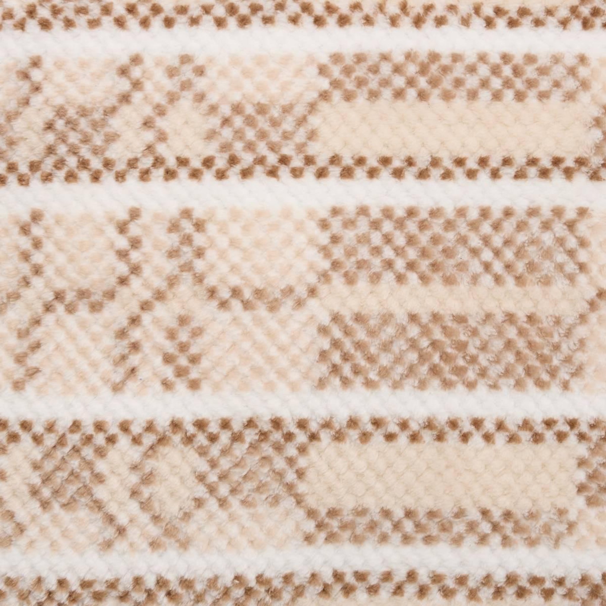 Voir la diapositive 4 : ATMOSPHERA Coussin jacquard en flanelle  lary  40x40cm beige lin