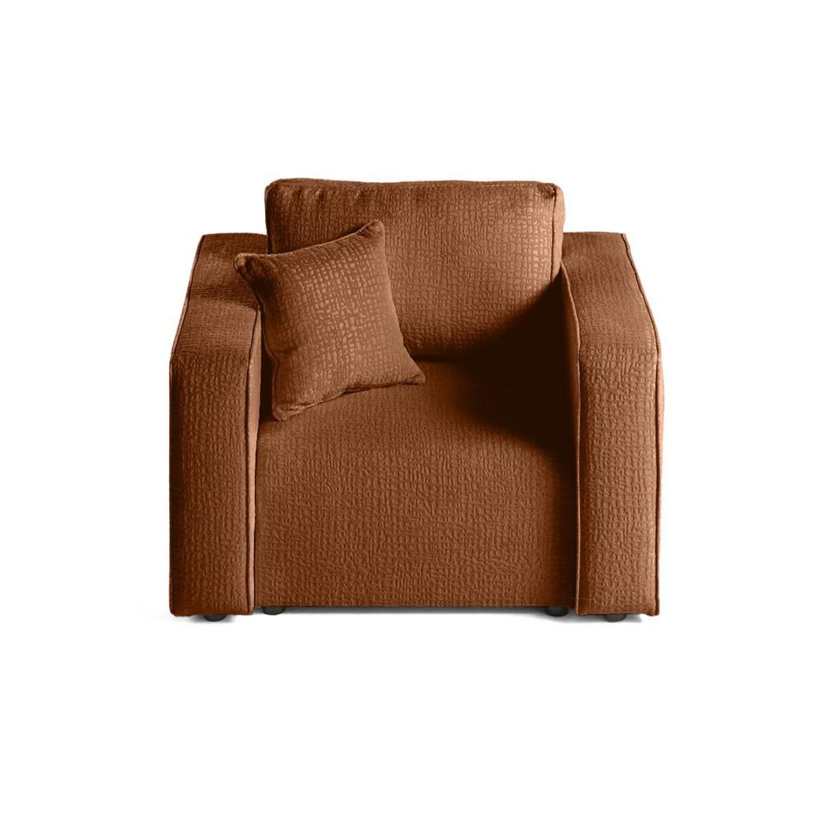 BEST MOBILIER Topaze - fauteuil - en tissu velours relief