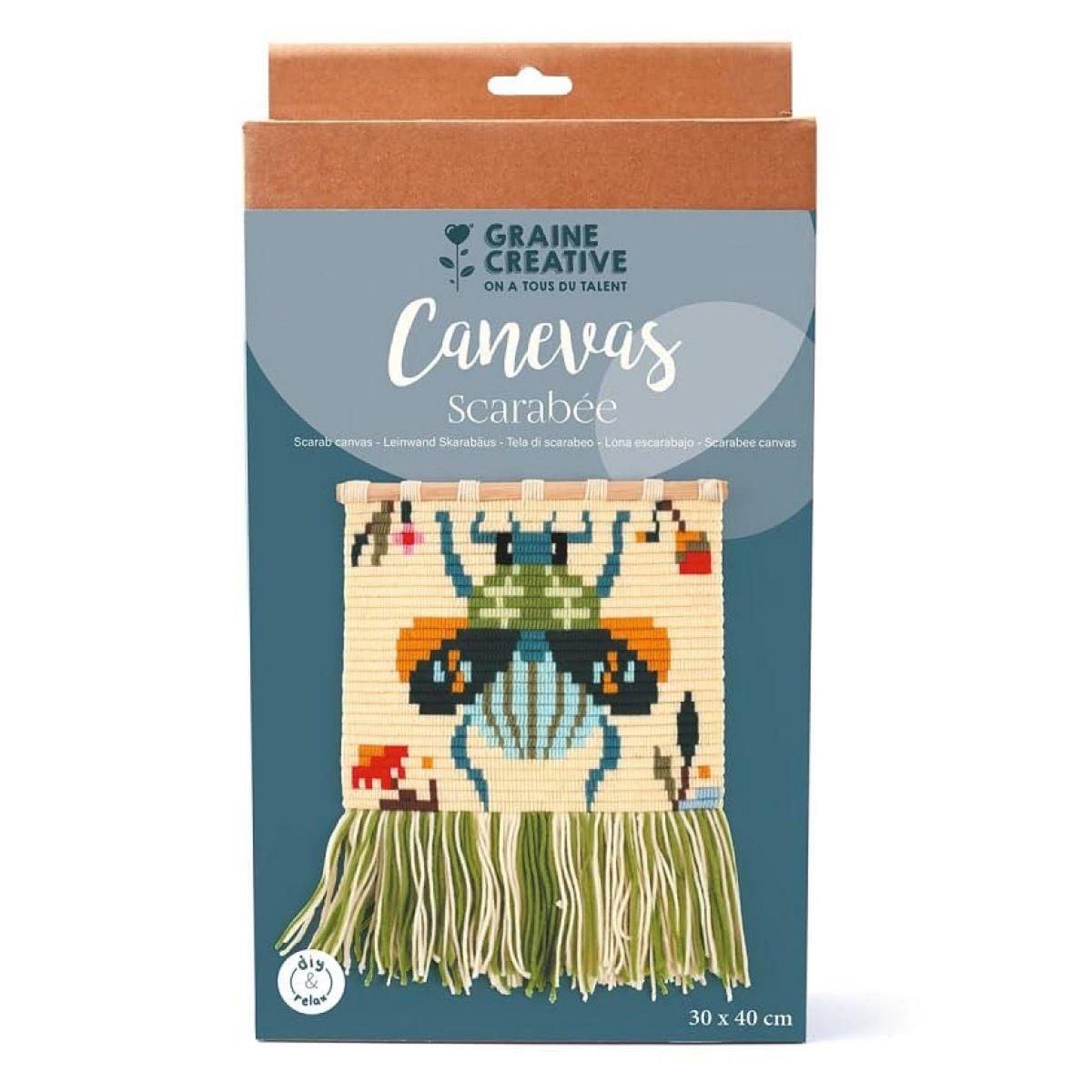 Graine créative Kit DIY Canevas a broder - Scarabee