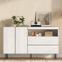 Voir la diapositive 2 : MERAX Buffet 2 porte(s) 2 tiroir(s) - 140 cm blanc panneau de particules