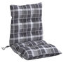 Voir la diapositive 5 : VIDAXL Coussins de chaise a dossier bas lot de 2 motif carreaux gris