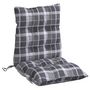 Voir la diapositive 5 : VIDAXL Coussins de chaise a dossier bas lot de 2 motif carreaux gris
