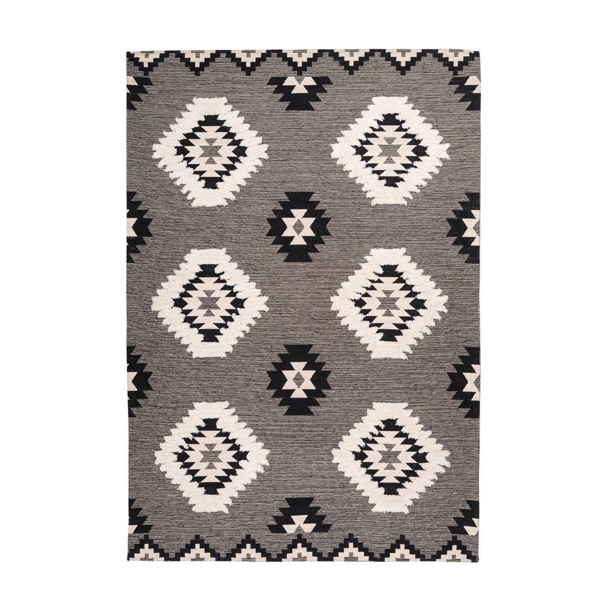 Paris Prix Tapis ethnique à poils courts  ethnie  gris. Coloris disponibles : Gris
