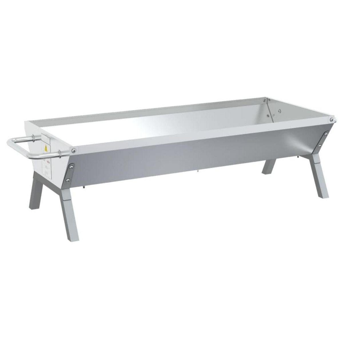 VIDAXL Plateau pour barbecue Argente 118x42x30,5 cm Acier inoxydable