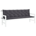 VIDAXL Coussin de banc de jardin anthracite tissu oxford