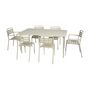 Voir la diapositive 3 : SWEEEK Table de jardin métal 6-8 places, Amelia 160x90xH72.5cm