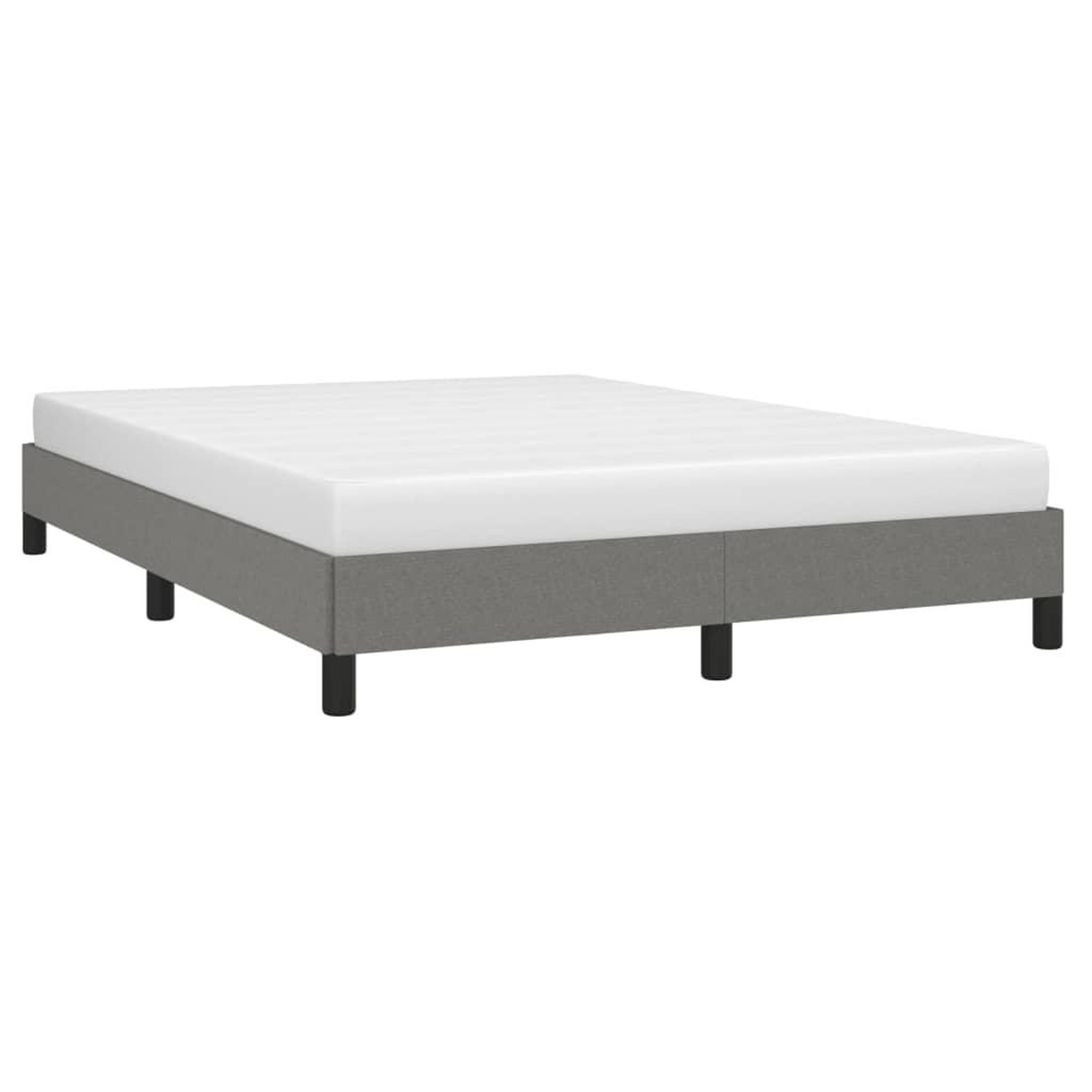 Voir la diapositive 3 : VIDAXL Cadre de lit sans matelas gris fonce 140x200 cm tissu