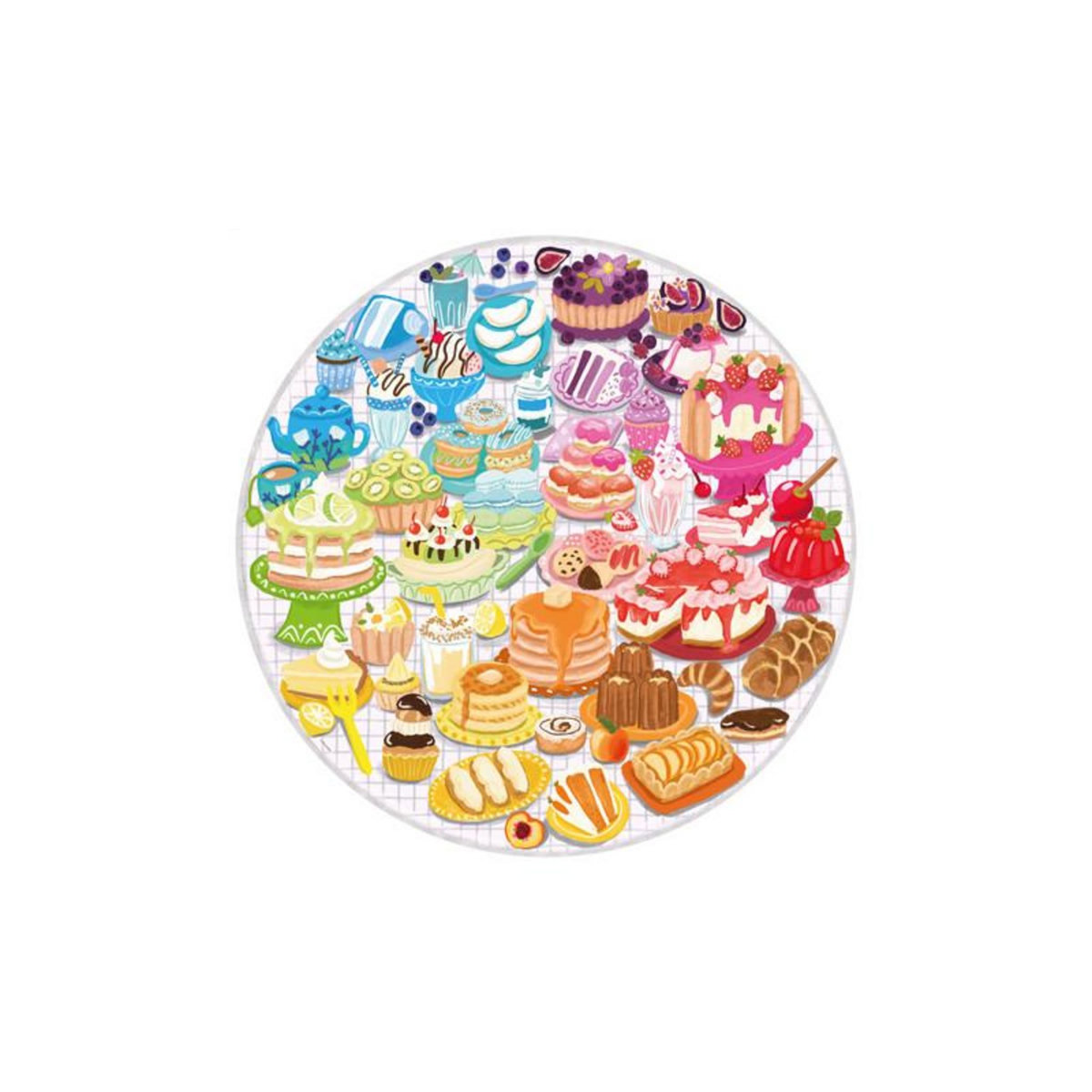 RAVENSBURGER Ravensburger - Jigsaw Puzzle Around Circle of Colors Desserts Pastries, 500pcs. 171712
