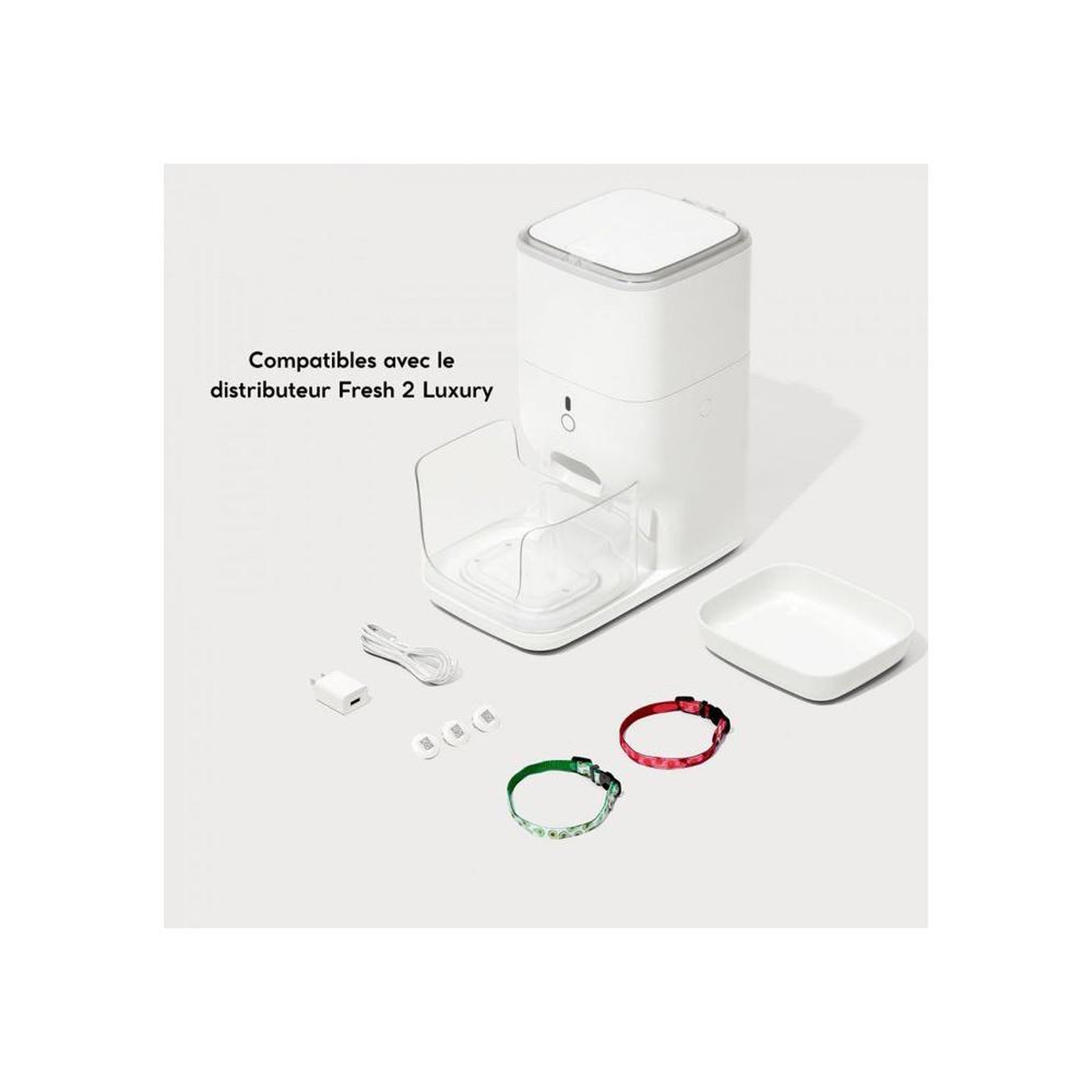 Coffret colliers pour chat connectés rfid, identification avec 2 colliers + 2 tags ufo, compatible fresh 2 luxury