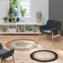 Voir la diapositive 4 : Paris Prix Tapis Rond Déco en Jute  Salem  90cm Noir