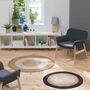 Voir la diapositive 4 : Paris Prix Tapis Rond Déco en Jute  Salem  90cm Noir