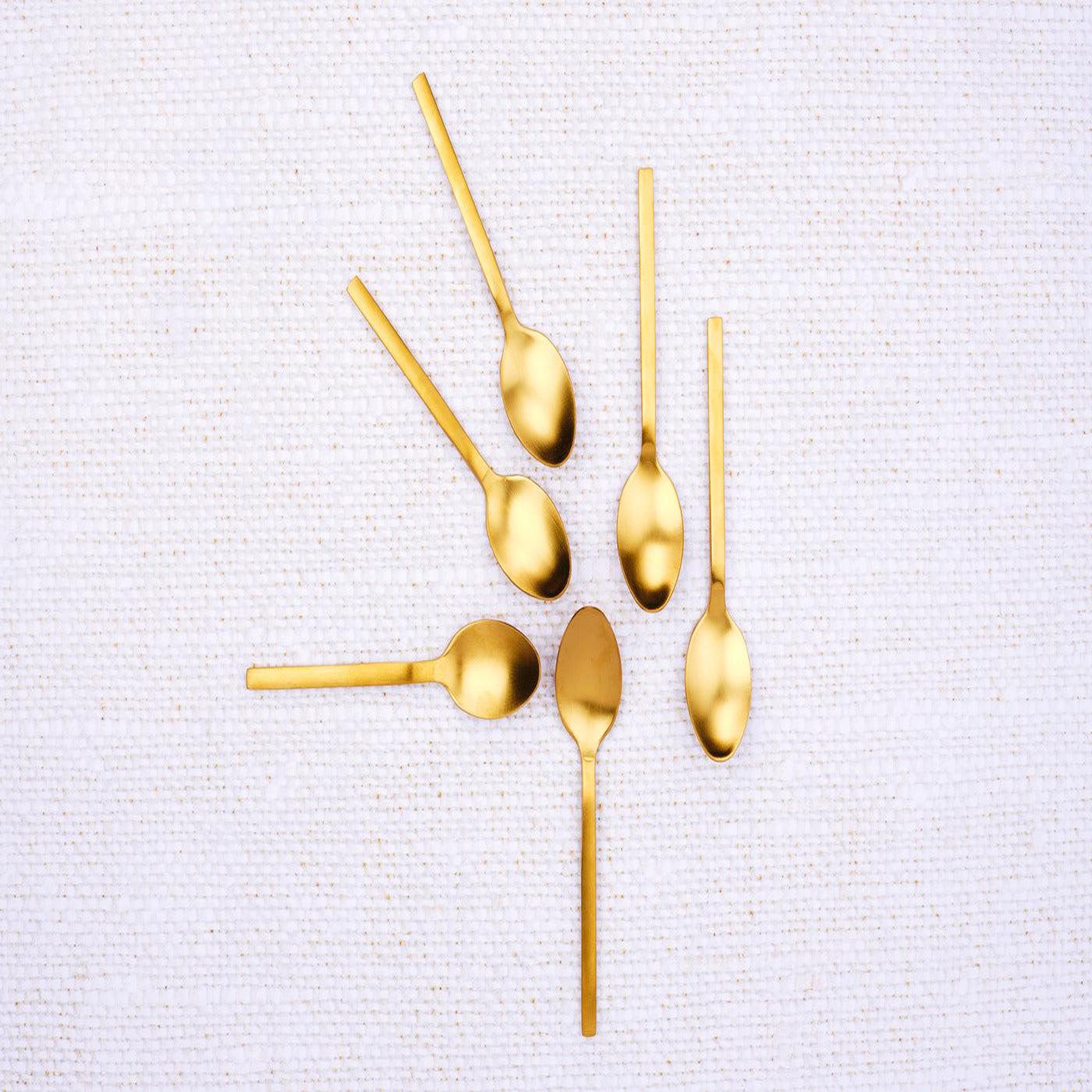 Voir la diapositive 3 : BJORN Coffret 6 petites cuillères EMUND - Gold