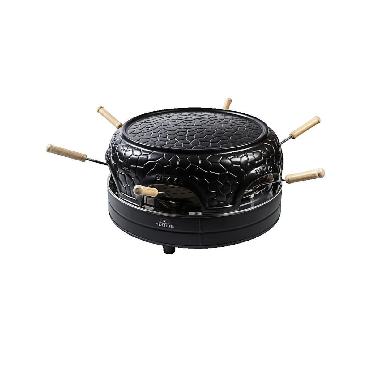 Bestron Four à pizza Bestron APD600Z avec dôme en céramique noir