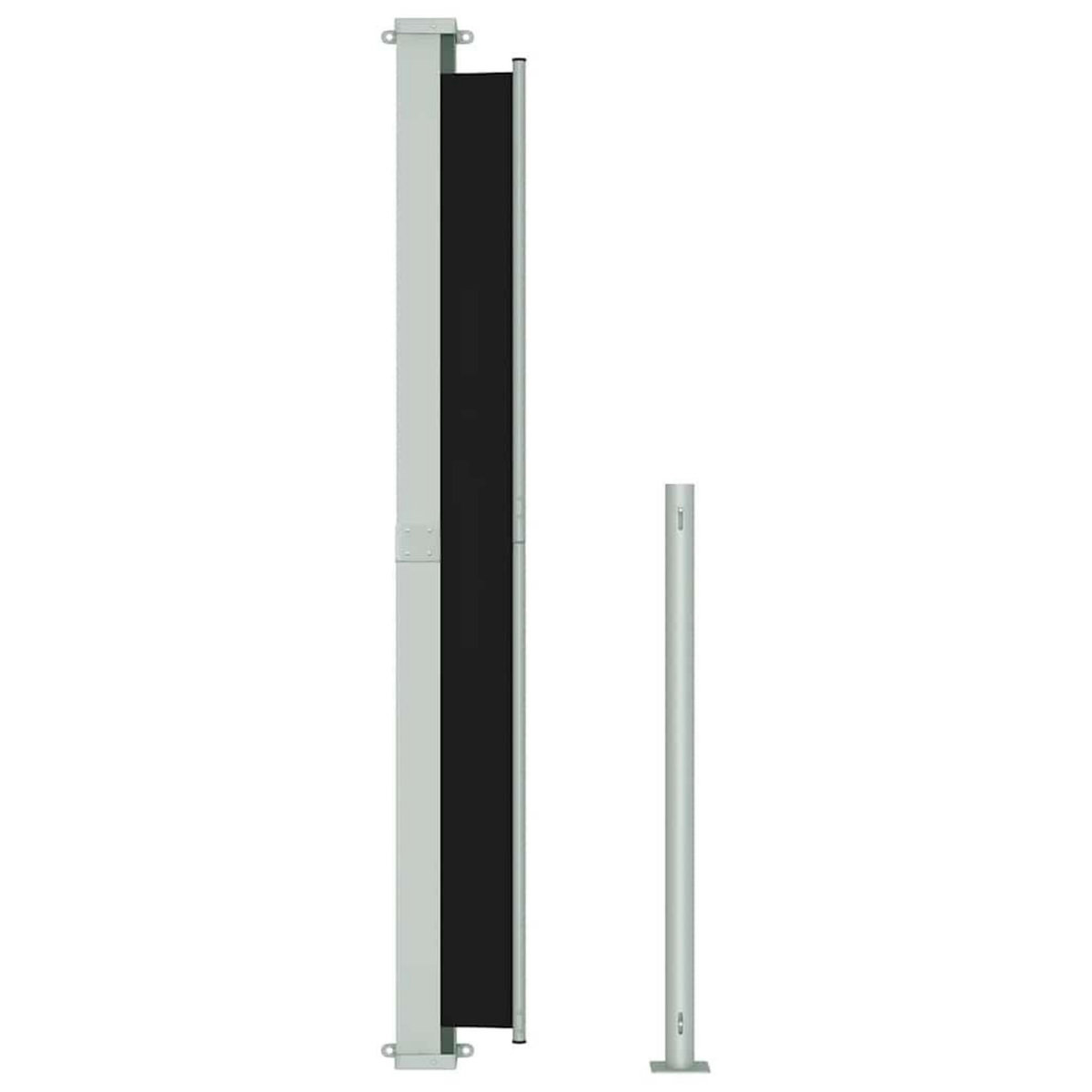 VIDAXL Auvent lateral retractable de patio 220x300 cm Noir