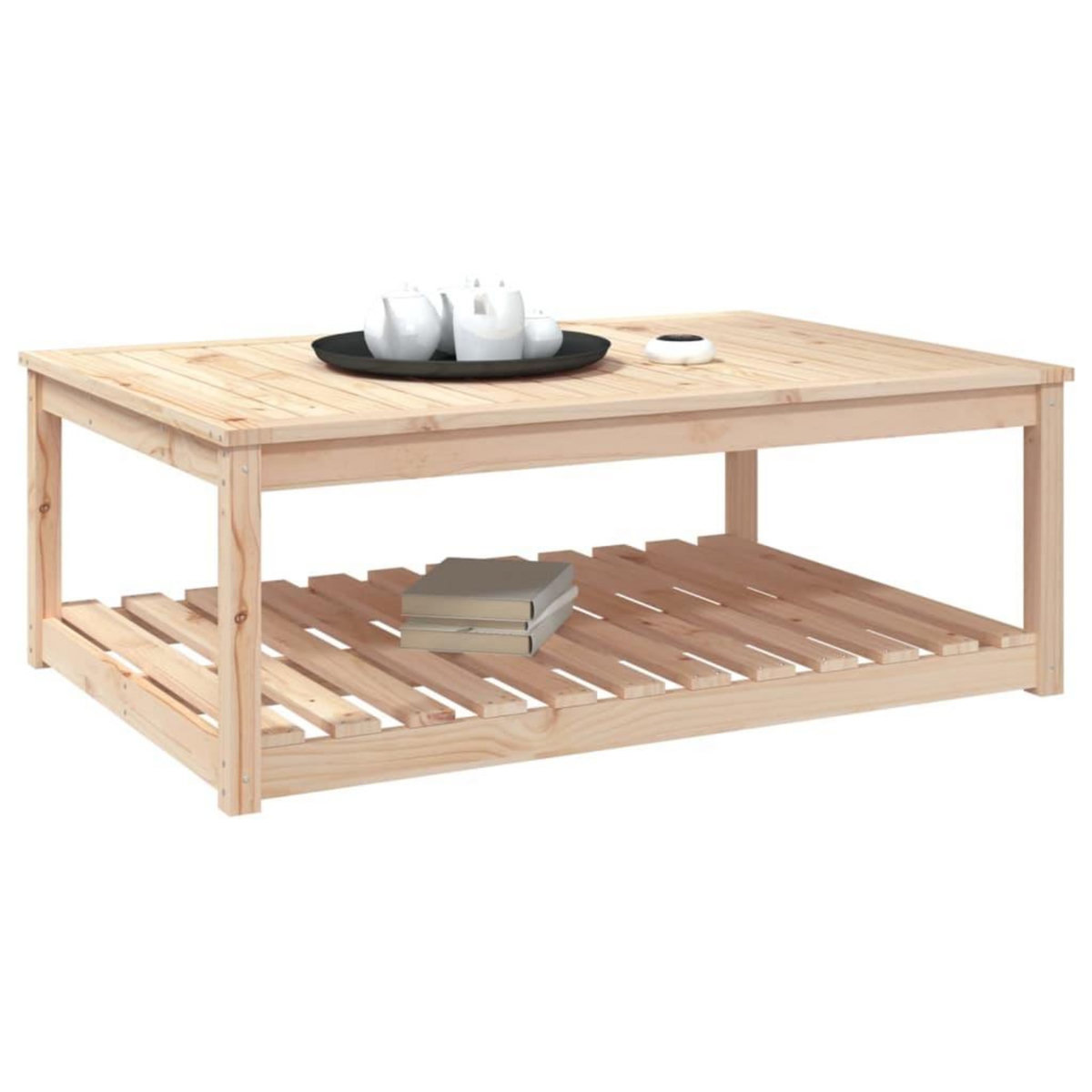 VIDAXL Table de jardin 121x82,5x45 cm bois massif de pin