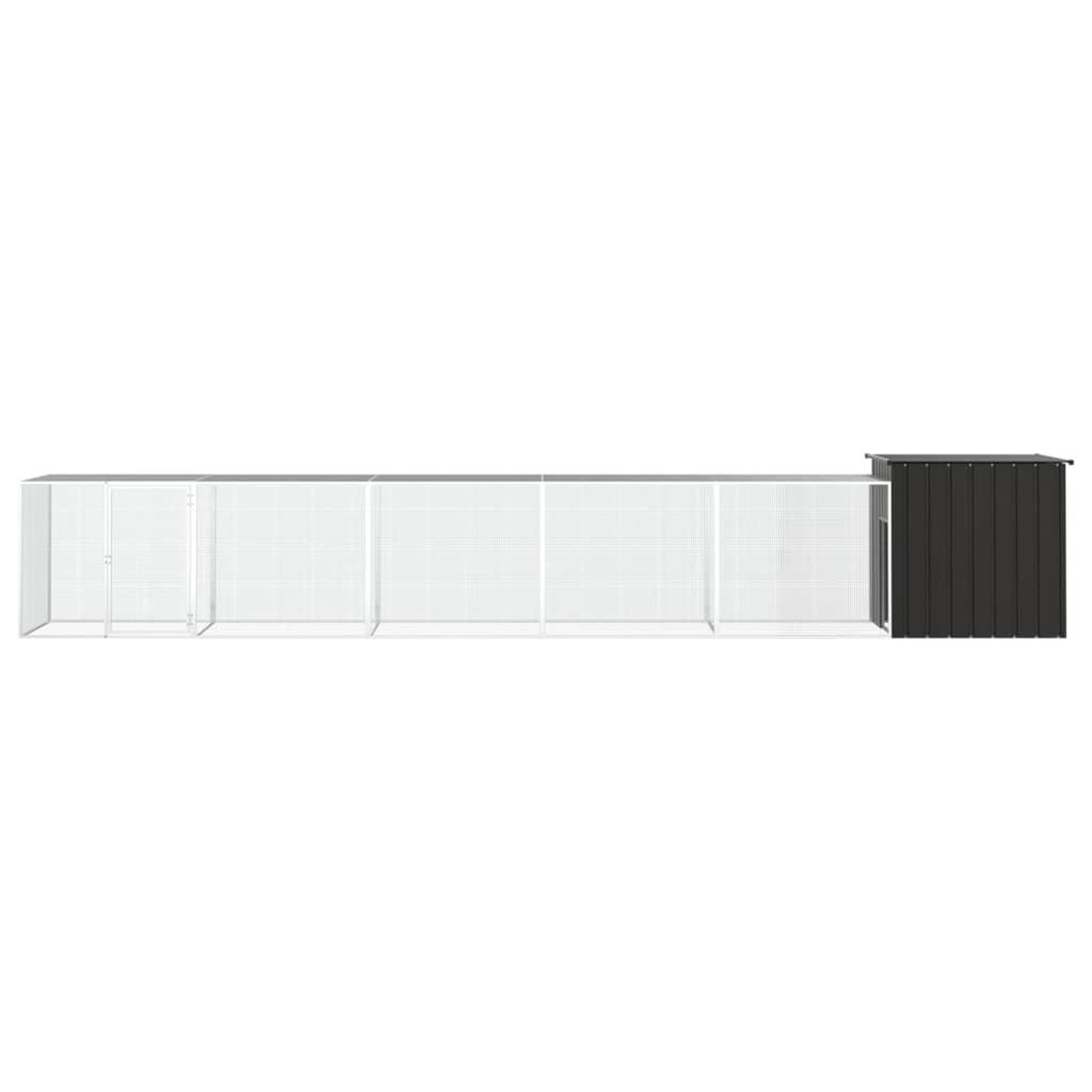 Voir la diapositive 3 : VIDAXL Poulailler Anthracite 600x91x100 cm Acier galvanise