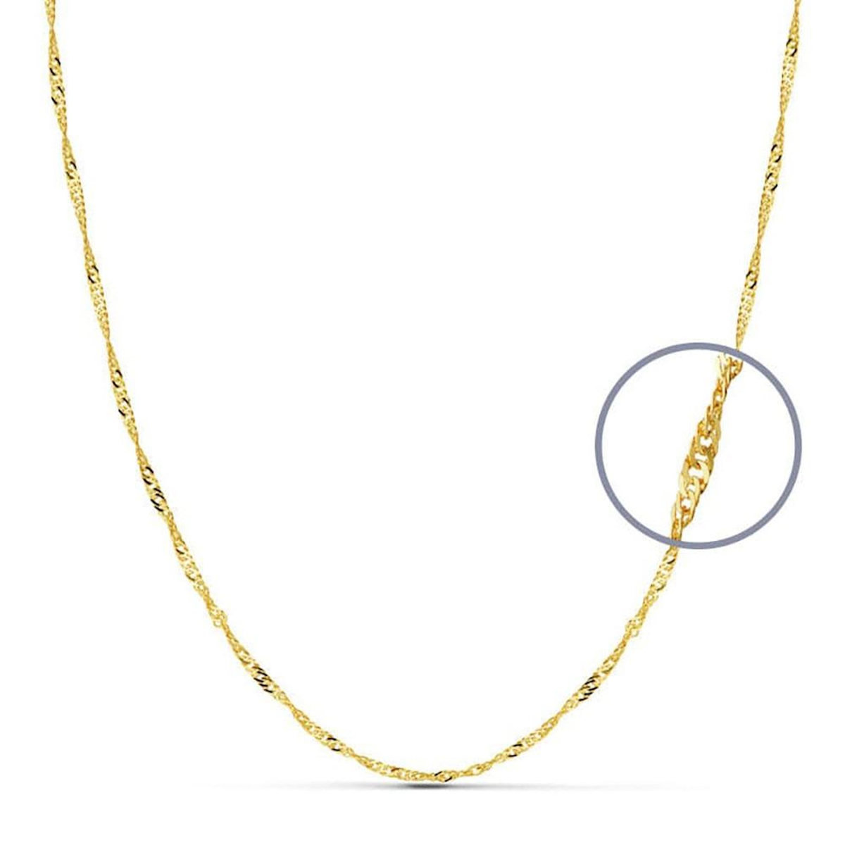 L'ATELIER D'AZUR Chaine Singapour Or Jaune - Femme 42cm