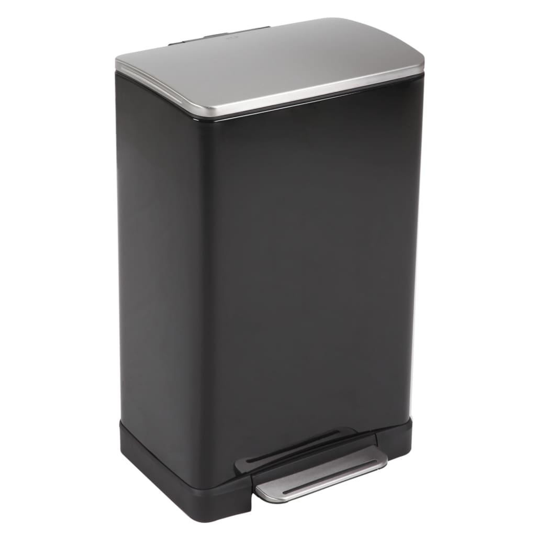 Voir la diapositive 1 : EKO EKO Poubelle a pedale E-Cube 40 L Noir mat