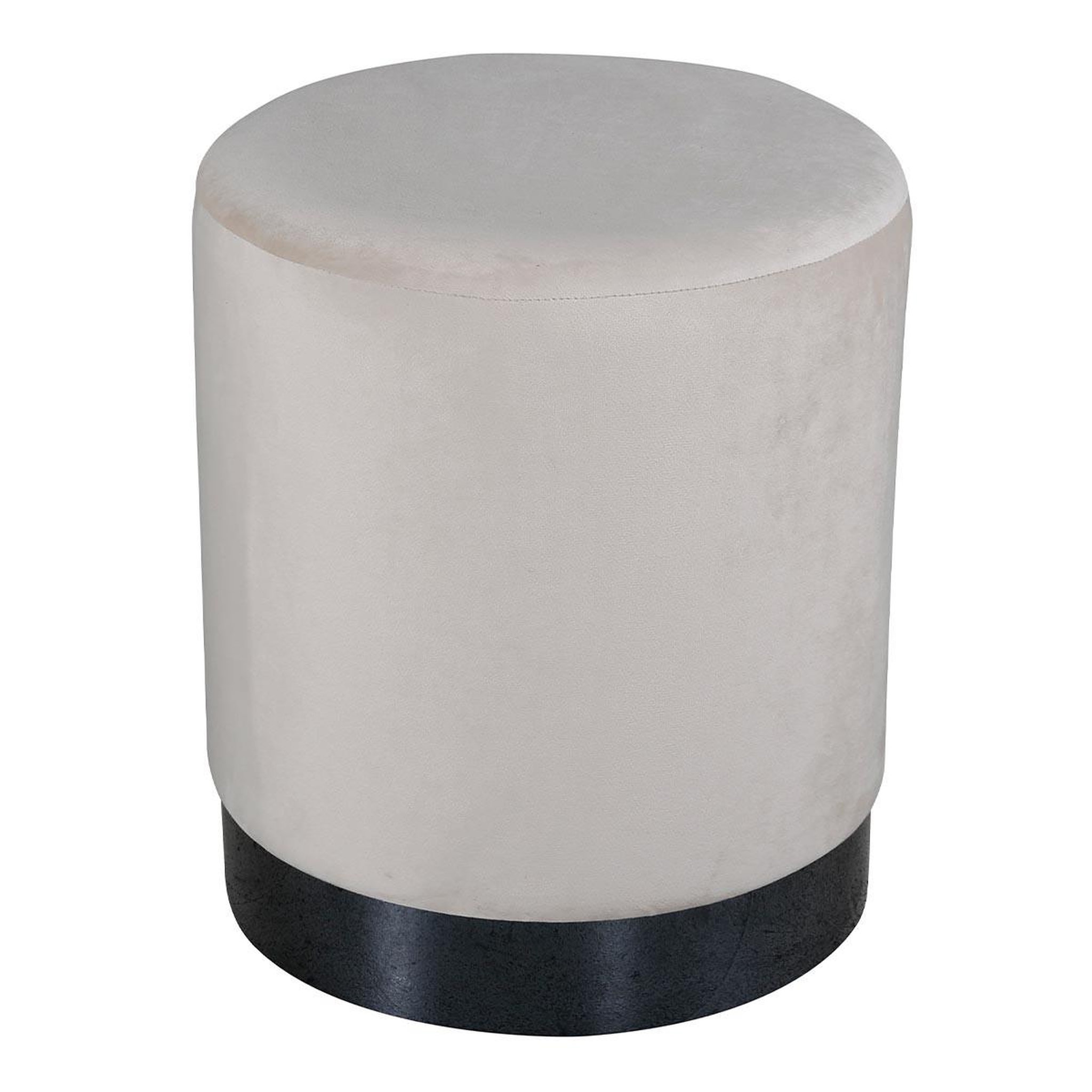 Paris Prix Pouf en velours  benji  42cm beige