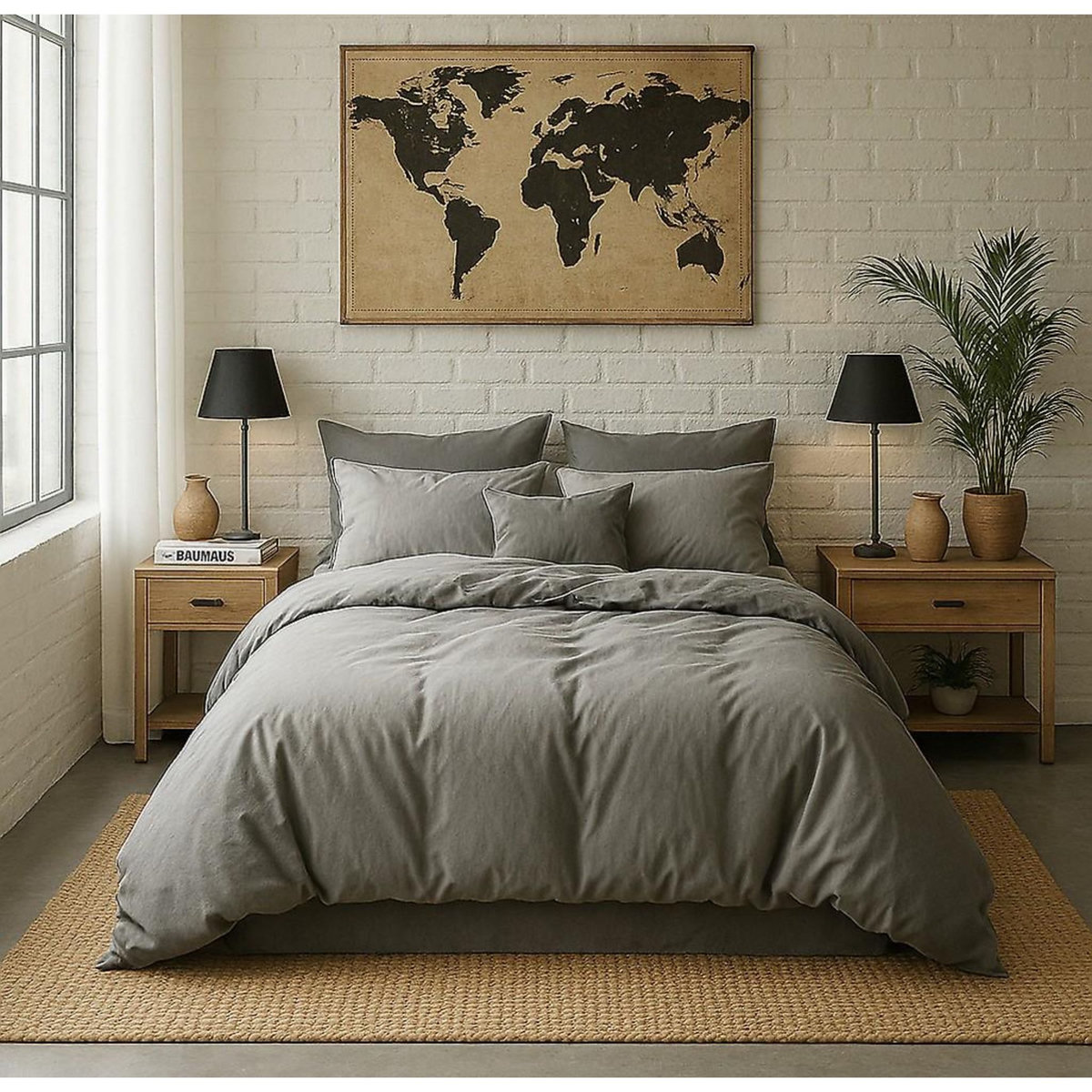 BATON ROUGE Housse de couette 100% percale de coton