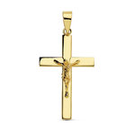 L'ATELIER D'AZUR Pendentif  - Médaille Christ sur la Croix Or 18 Carats 750 Jaune - Chaines Offertes