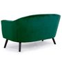 Voir la diapositive 3 : Paris Prix Canapé Scandinave Velours  Lopy  129cm Vert