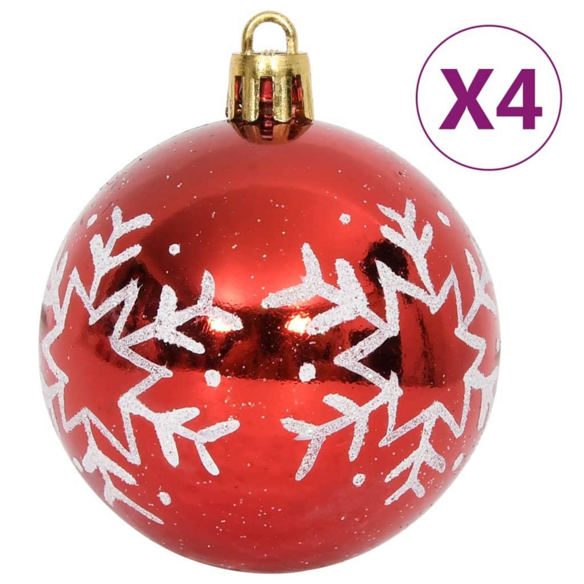VIDAXL Ensemble de boules de Noël 64 pcs Rouge et blanc