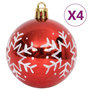 Voir la diapositive 4 : VIDAXL Ensemble de boules de Noël 64 pcs Rouge et blanc