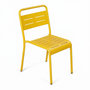 Voir la diapositive 1 : CONCEPT USINE Lot de 6 chaises de jardin empilables jaunes BERGAME