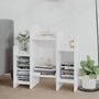 Voir la diapositive 3 : VIDAXL Armoire latérale Blanc 60x26x60 cm Aggloméré