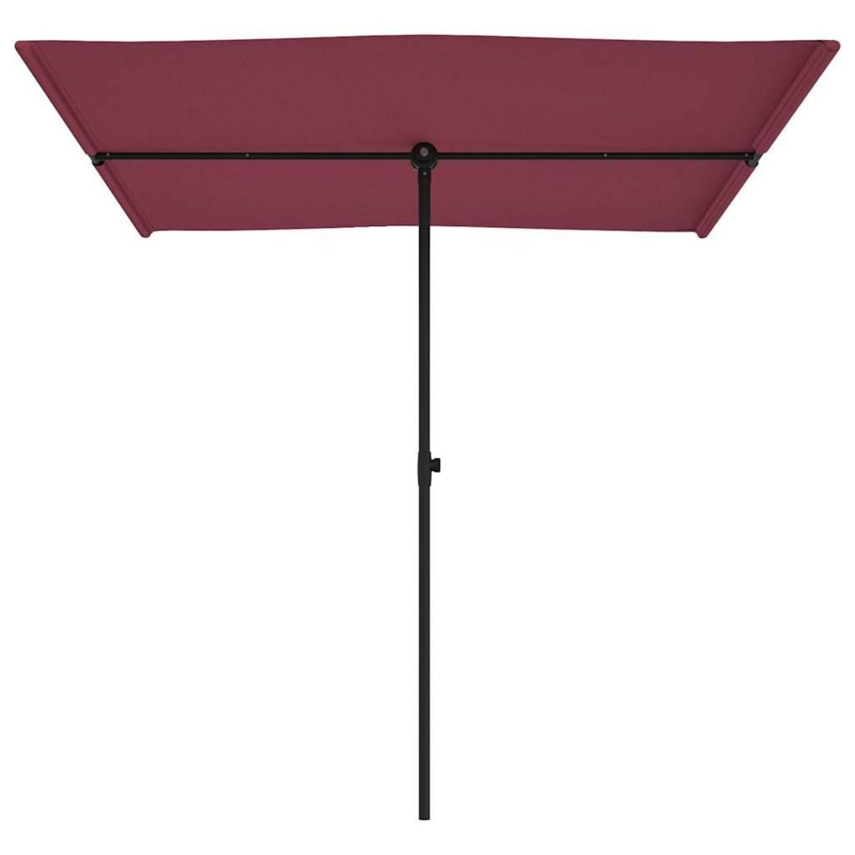 VIDAXL Parasol de jardin et mat en aluminium 2x1,5 m rouge bordeaux