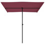 Voir la diapositive 4 : VIDAXL Parasol de jardin et mat en aluminium 2x1,5 m rouge bordeaux