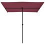 Voir la diapositive 4 : VIDAXL Parasol de jardin et mat en aluminium 2x1,5 m rouge bordeaux