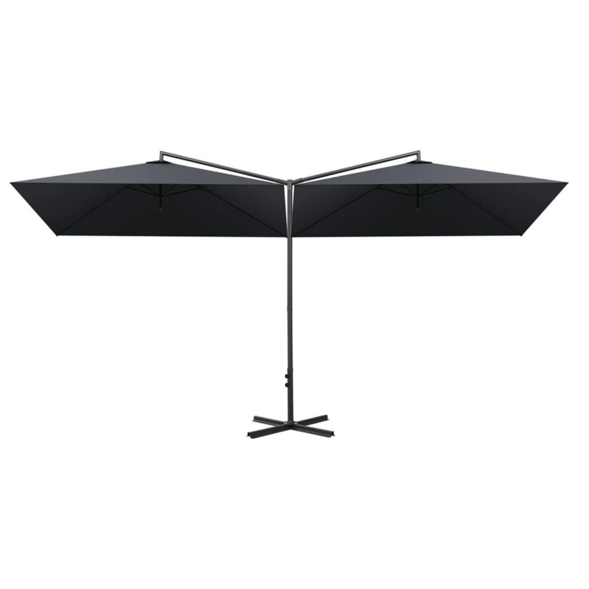 VIDAXL Parasol de jardin double avec mat en acier anthracite 600x300cm