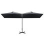 Voir la diapositive 3 : VIDAXL Parasol de jardin double avec mat en acier anthracite 600x300cm