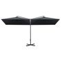 Voir la diapositive 3 : VIDAXL Parasol de jardin double avec mat en acier anthracite 600x300cm