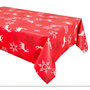 Voir la diapositive 1 : HABITABLE Nappe en toile cirée rectangulaire RENNES - 140 x 250 cm - Rouge