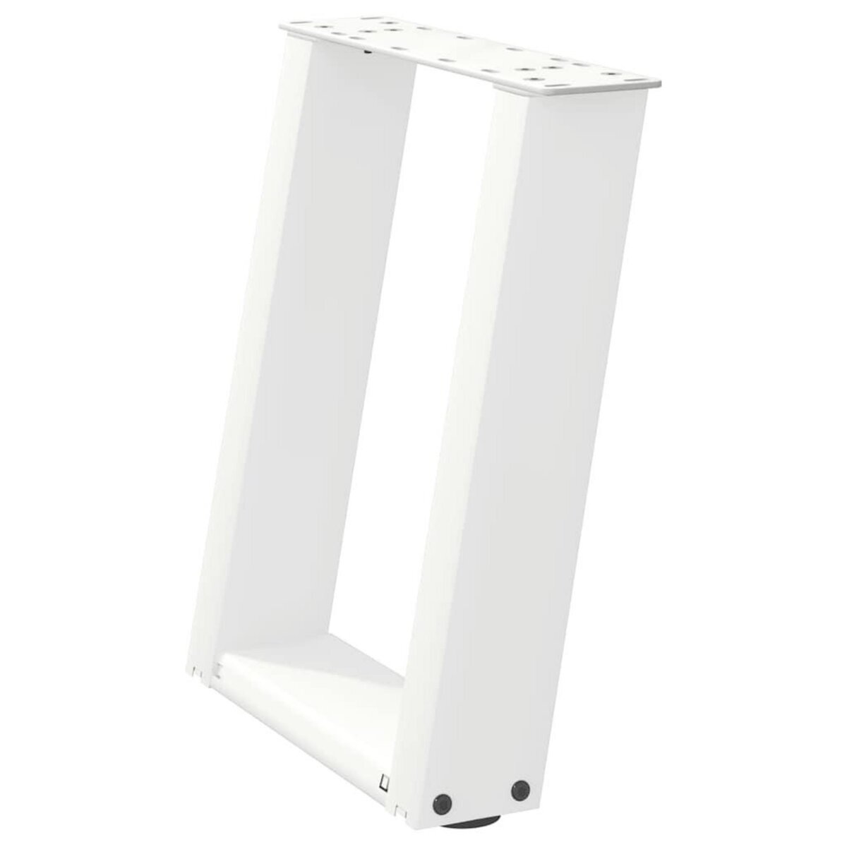 VIDAXL Pieds de table basse forme de U 2 pcs blanc 38x(42-43) cm acier