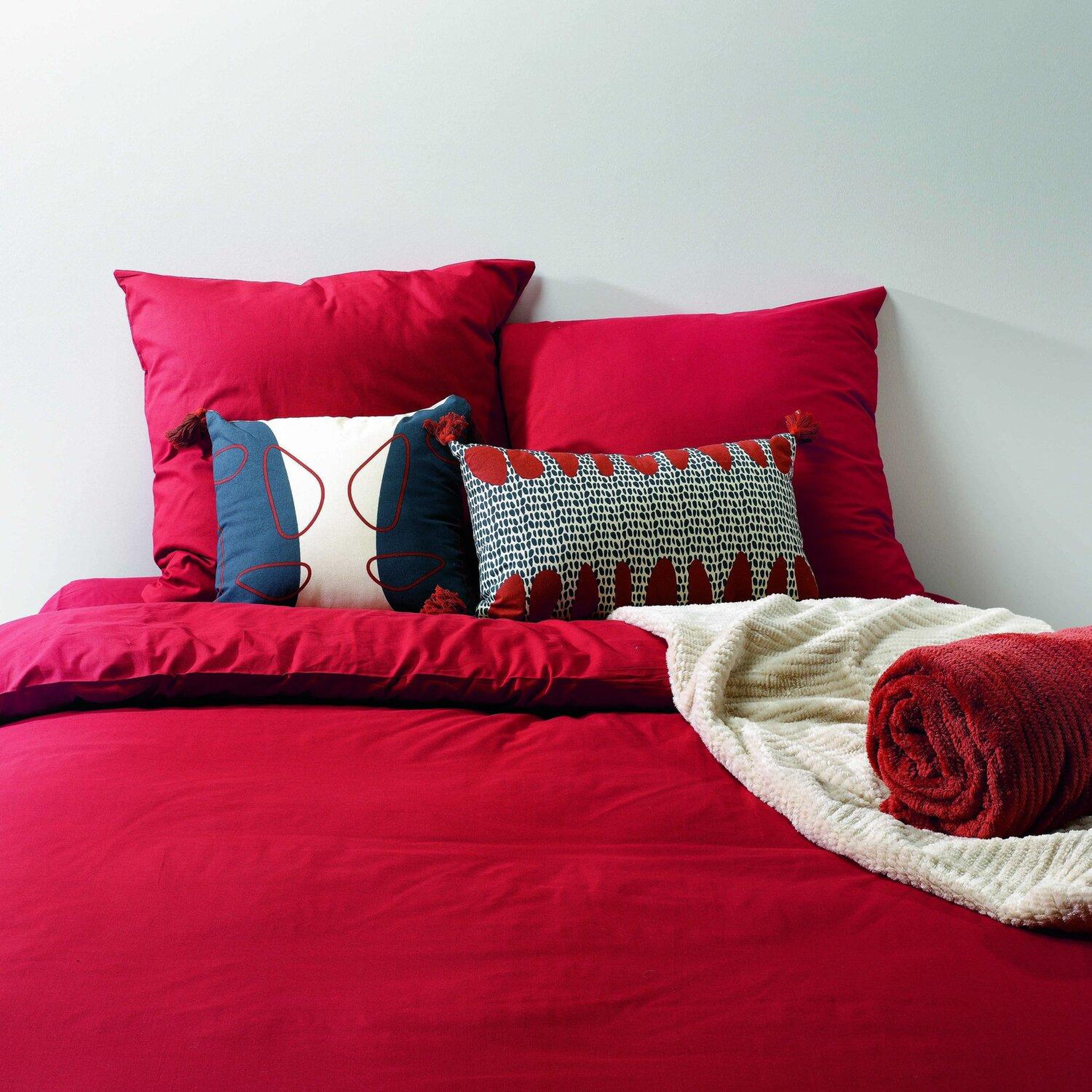 Voir la diapositive 3 : Les Ateliers du Linge Coussin imprimé en polycoton kilima