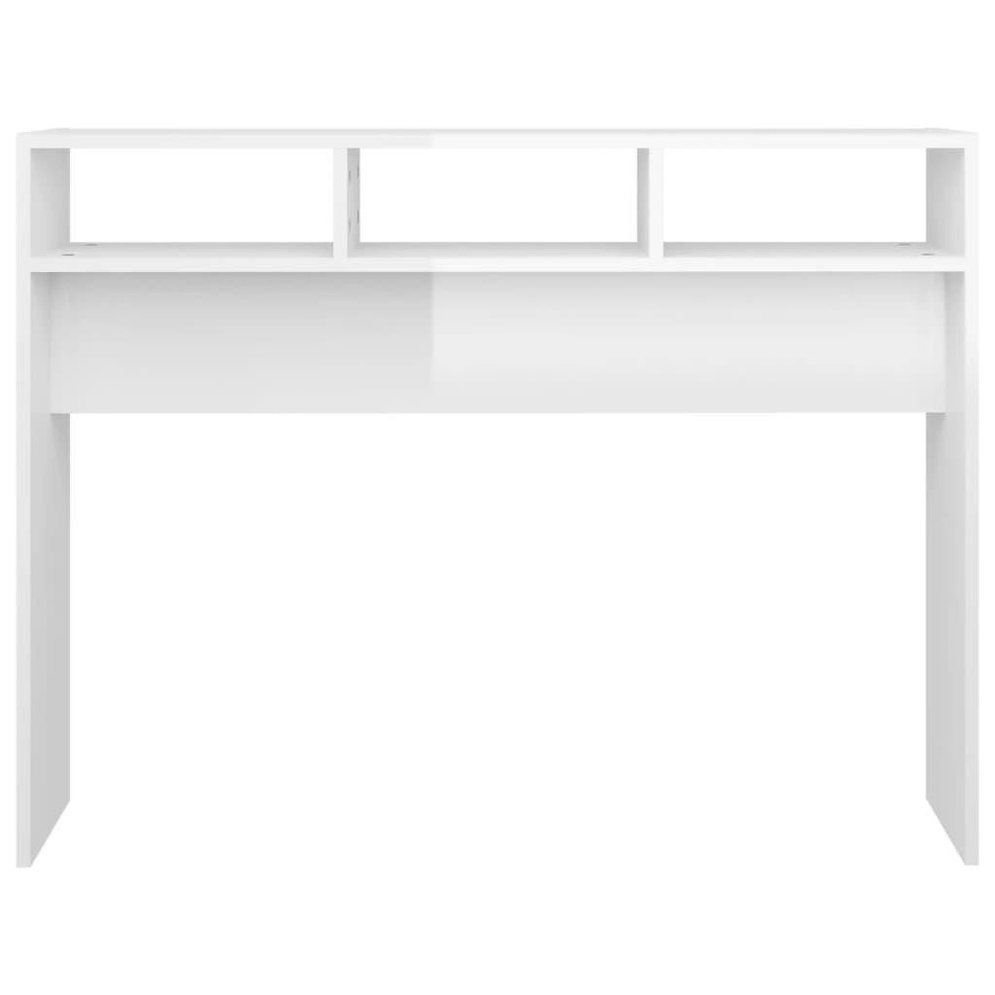 Voir la diapositive 5 : VIDAXL Table console blanc brillant 105x30x80 cm bois d'ingenierie
