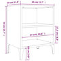 Voir la diapositive 6 : VIDAXL Tables de chevet pieds en metal 2 pcs blanc brillant 40x30x50cm